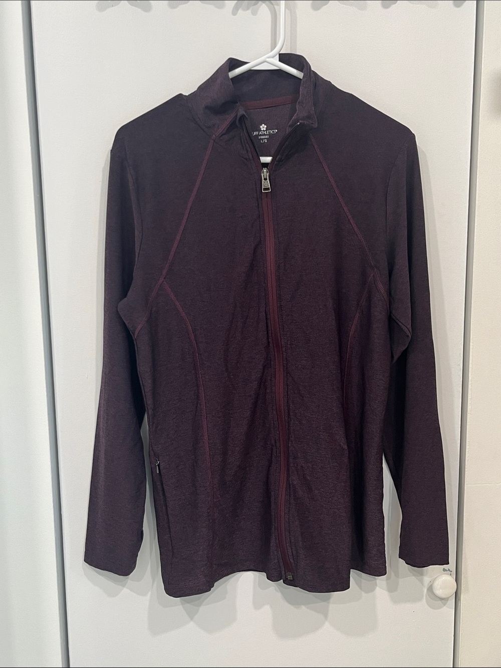Tuff Athletics Full-Zip Jacket – Plum Purple (Size Large)
